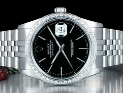 Rolex Datejust 36 Nero Jubilee 16200 Royal Black Onyx Diamonds Bezel